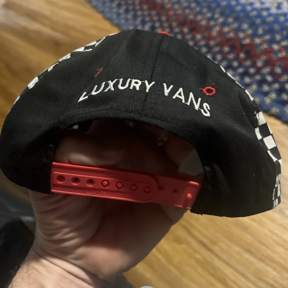 Vintage LA West Racing Snapback Checkerboard‎ Hat Autographed Corey Lajoie